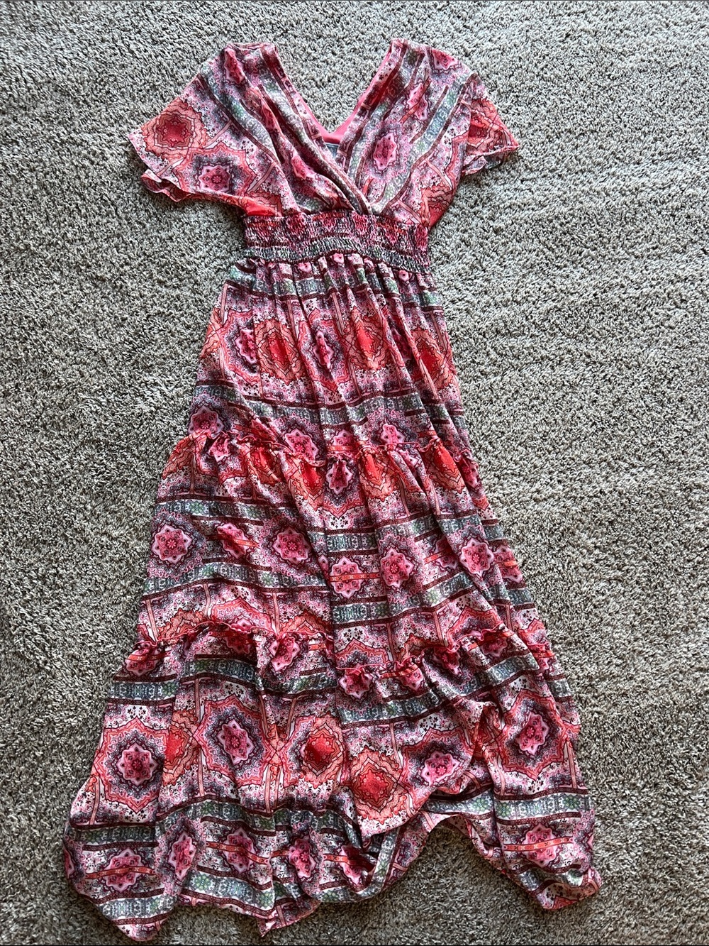 Rabbit Rabbit Rabbit Pink & Red Boho Maxi Dress - Picture 3 of 4